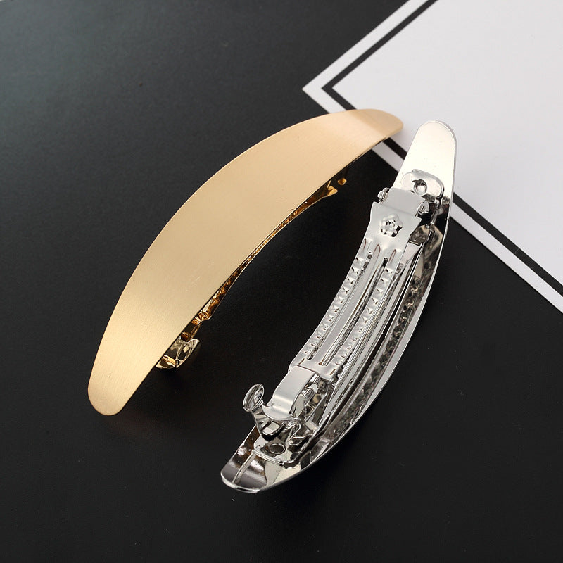 Wholesale Metal Glossy Long Oval Hair Clips